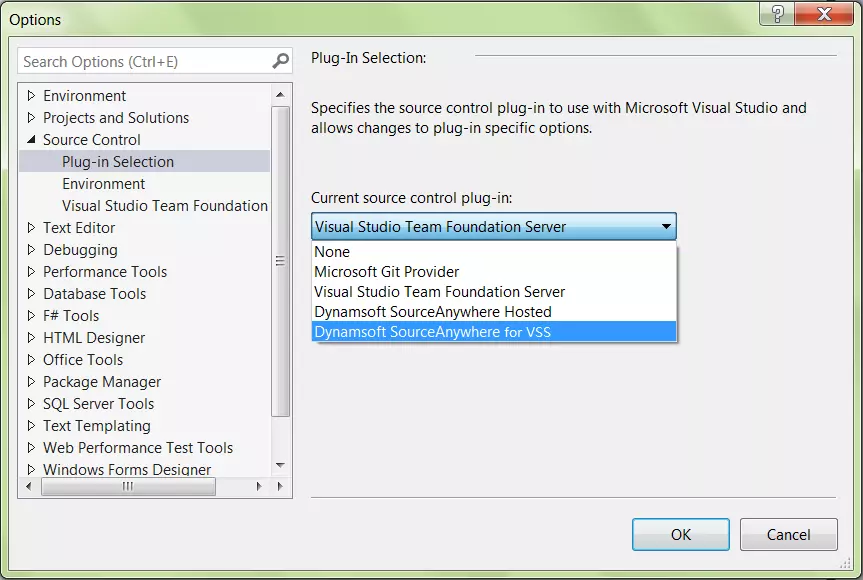 How to connect to Visual SourceSafe from Visual Studio 2013